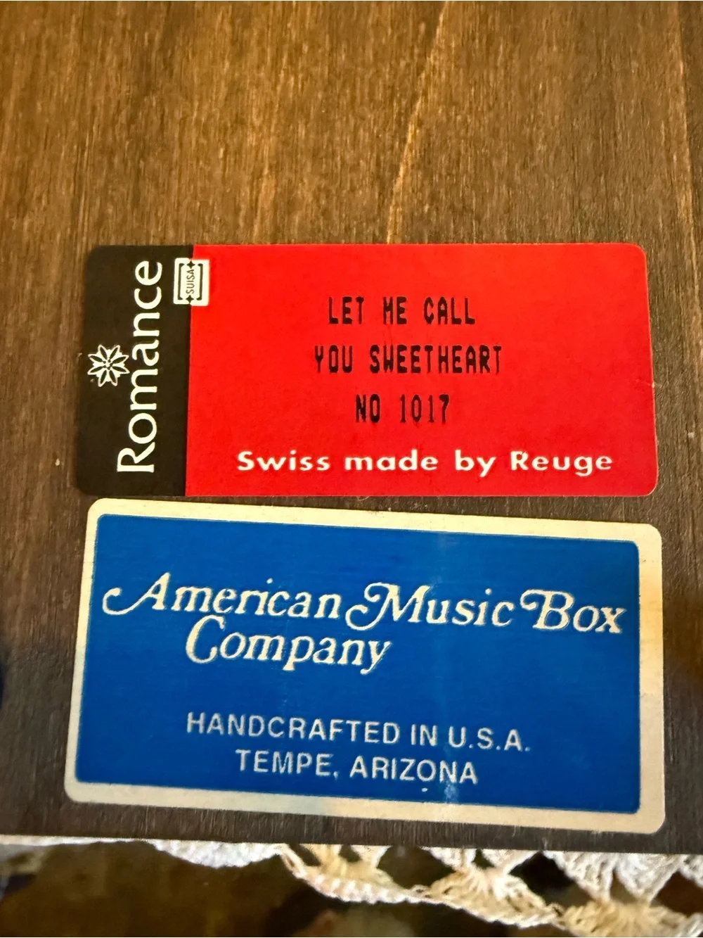 Vintage Reuge Romance Wood Music Box 